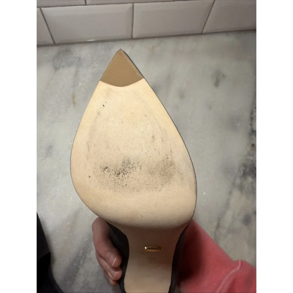 Sergio Rossi Dark Grey Suede Pointed Toe Platform Pumps Size‎ 39 With Box